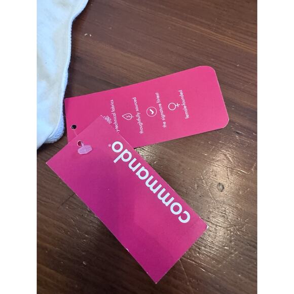 Commando White & Apricot Stretch Cotton Racerback Bralette Bundle Sz S NWT - Picture 7 of 14